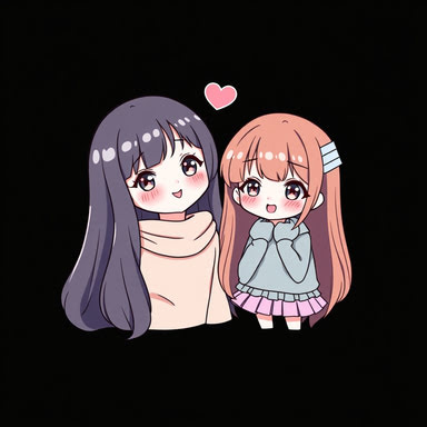 4D 4K Cute Matching PFP | Kawaii Best Friends