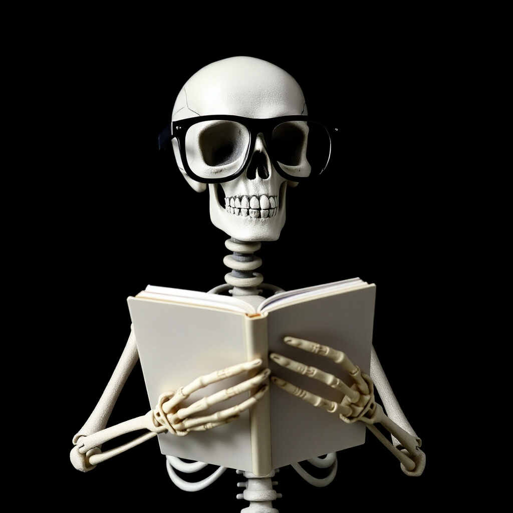 Bookworm Skeleton | Study PFP