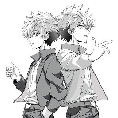 Boy Boy PFP Anime | Double Character Design