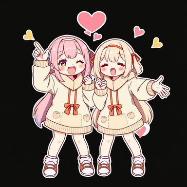 Cute Matching PFP Kawaii Playful Friends