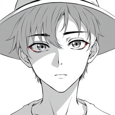 Hat Anime PFP | Mysterious Boy Profile Picture