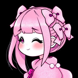 Pink Kawaii PFP | Shiny Ribbon Theme