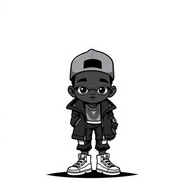 Swag Black Boy PFP Cartoon | Urban Style