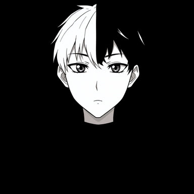 Yin Yang Person PFP | Monochrome Split
