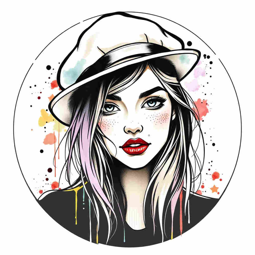 Default girl pfp fitted hat artistic flow patterns