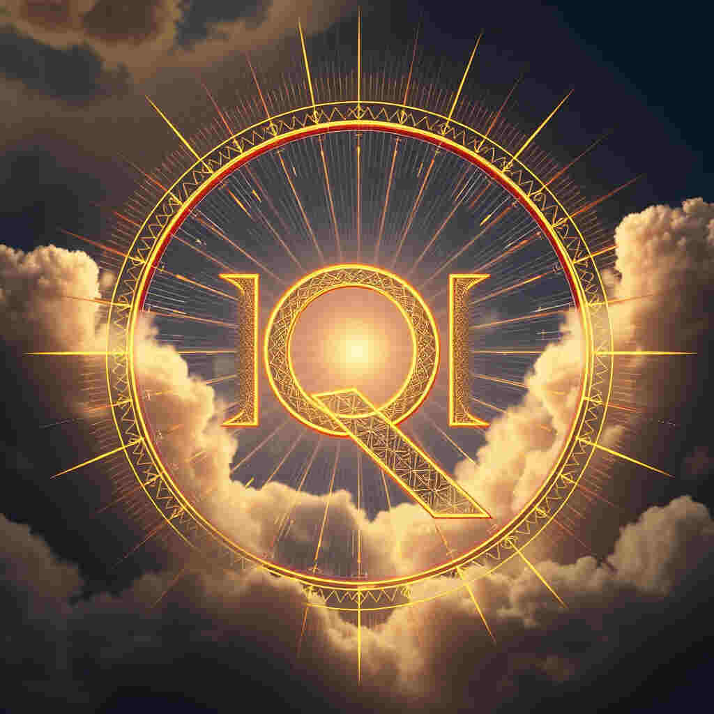 Divine light letter Q with energy effects