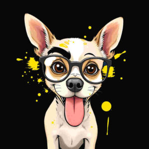 Dog with smug expression and raised eyebrow