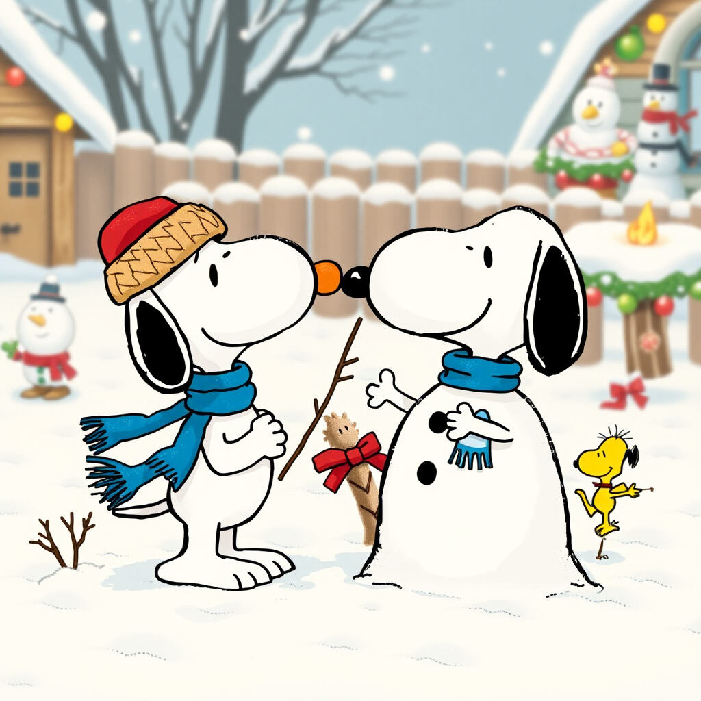 Snoopy Snowman Architect | Christmas PFP