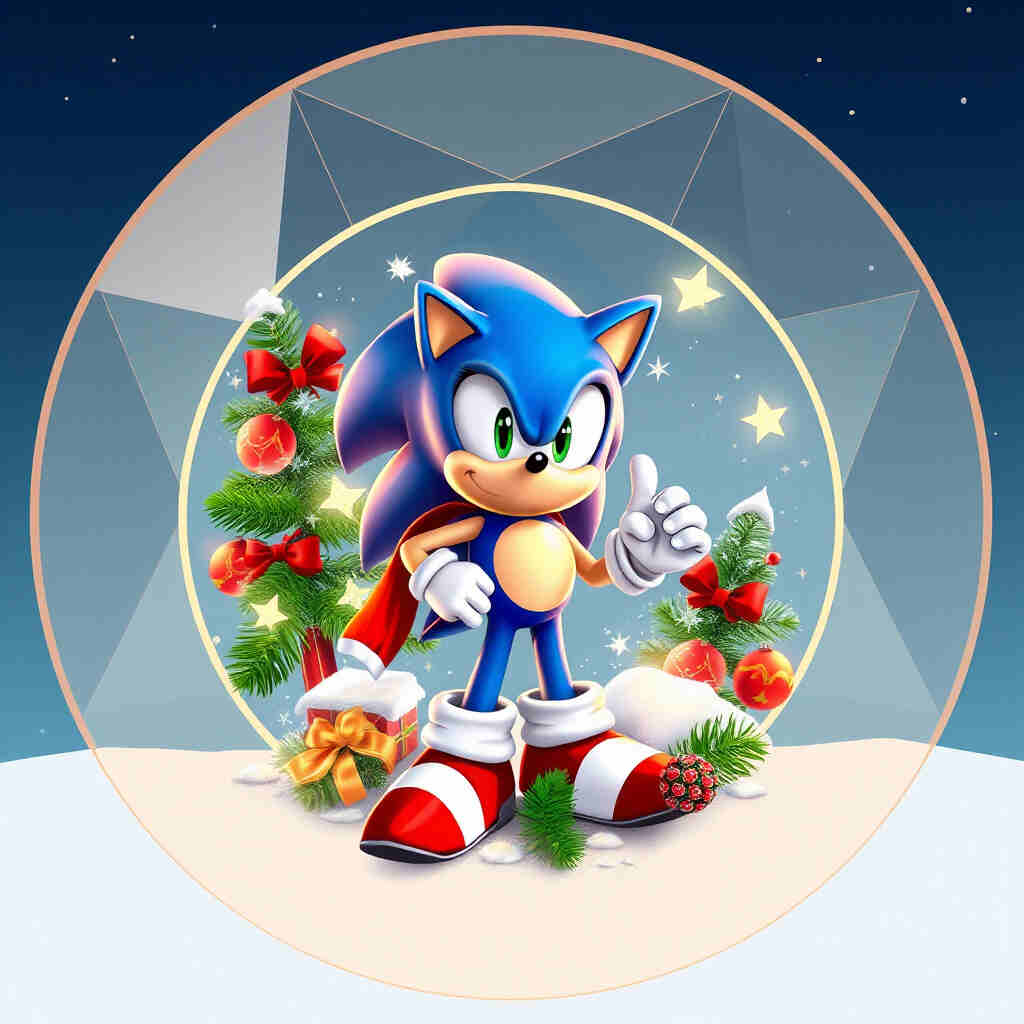 Sonic in Christmas circle profile photo