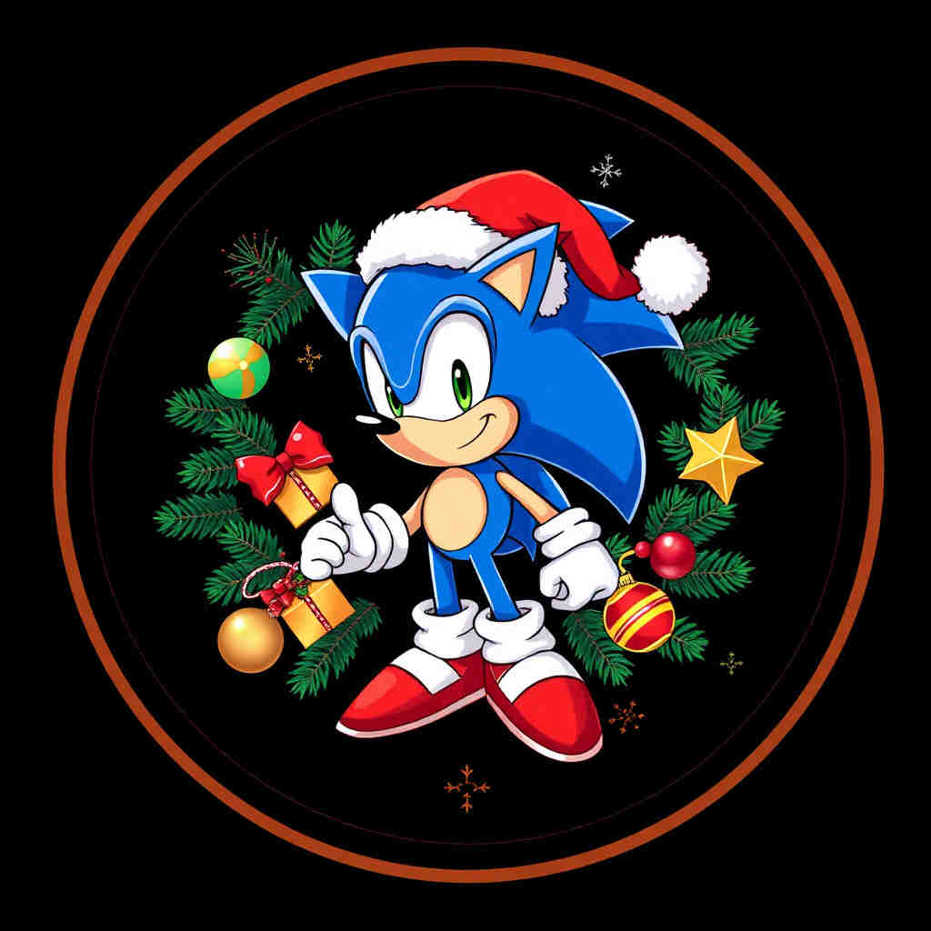Sonic the Hedgehog Christmas circle profile picture