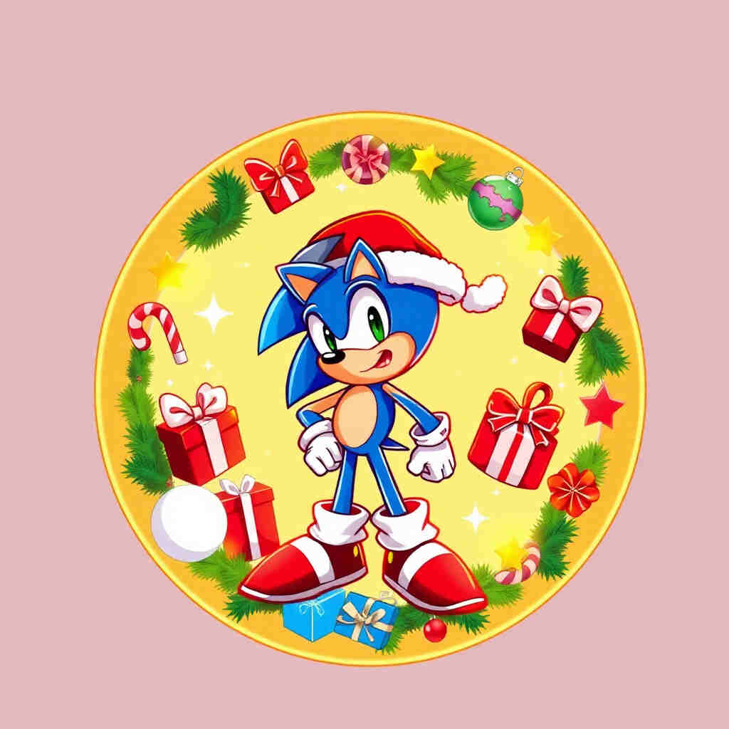 Sonic Christmas circular profile picture