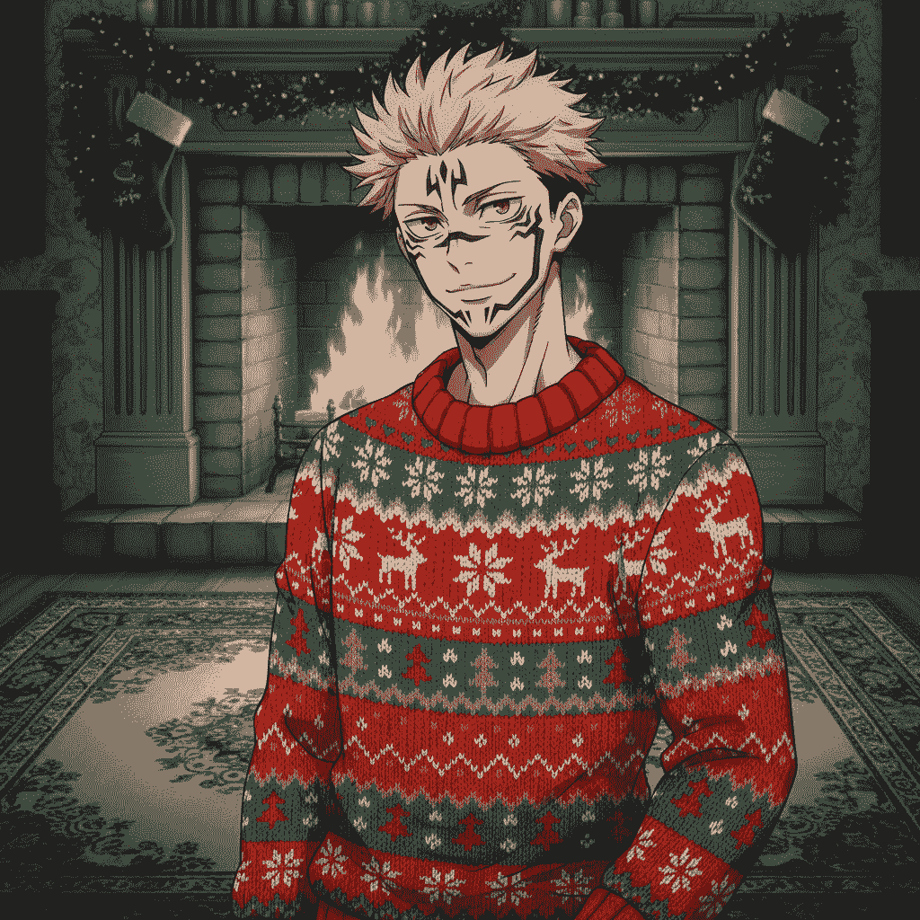 Sukuna Christmas Sweater | Jujutsu Kaisen PFP