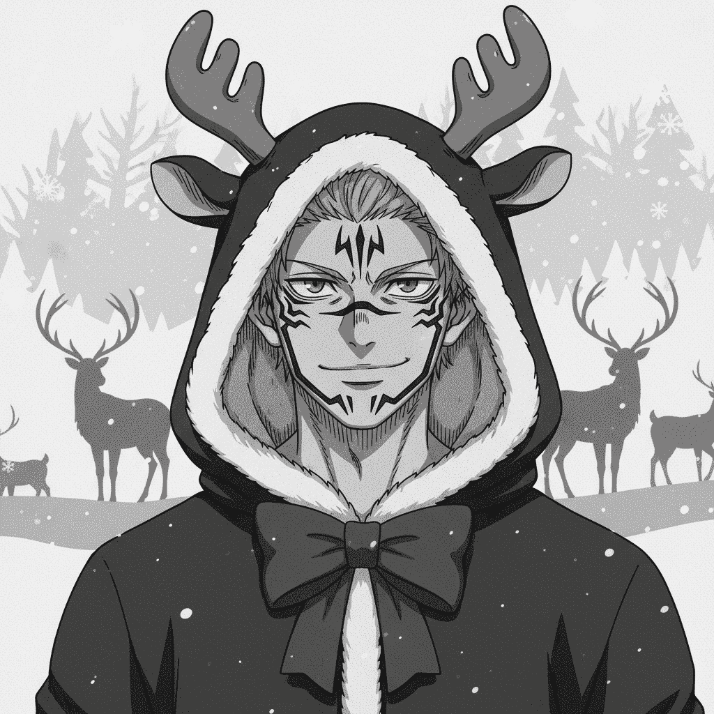 Sukuna Reindeer King | Jujutsu Kaisen Christmas PFP