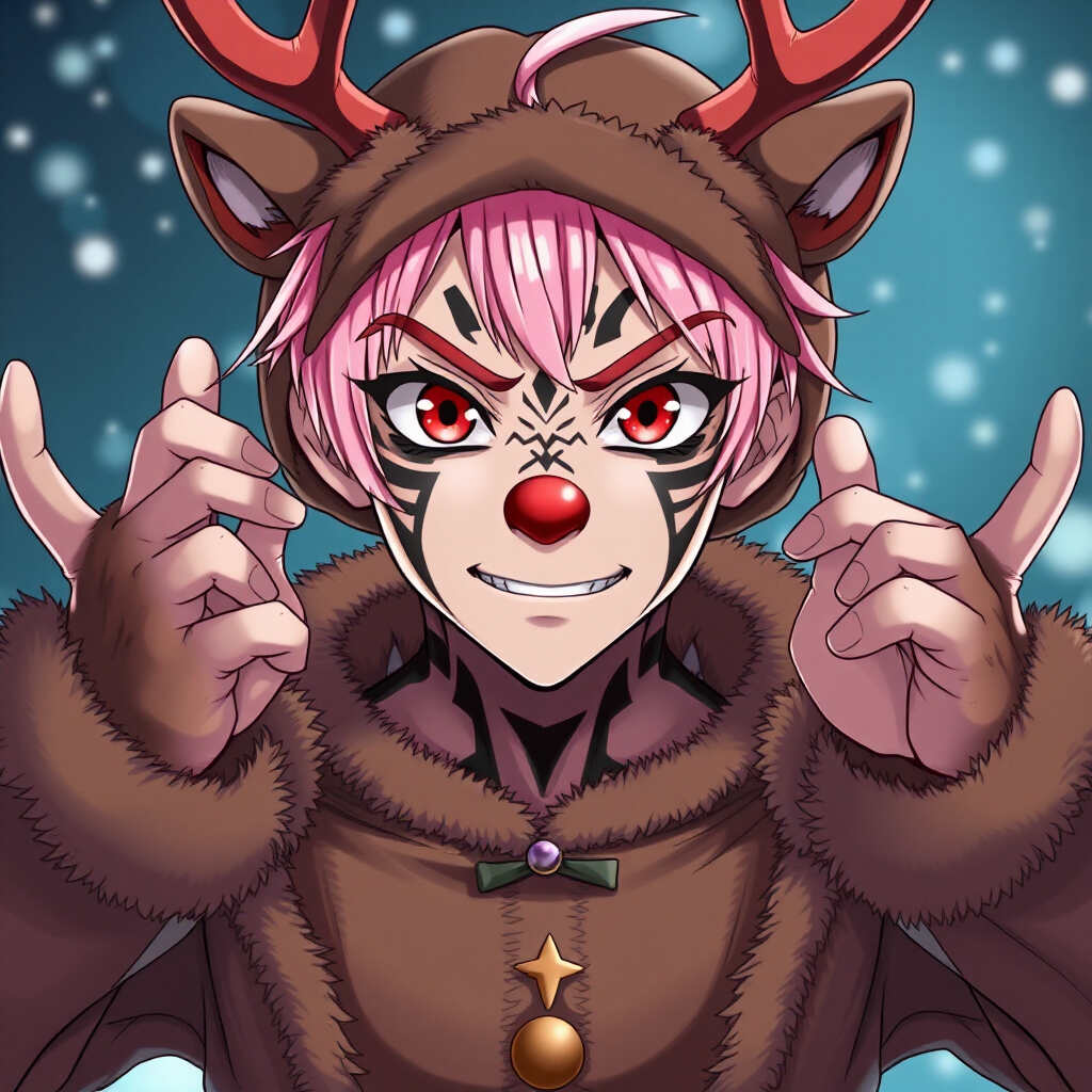 Sukuna Reindeer Lord | Jujutsu Kaisen Christmas PFP