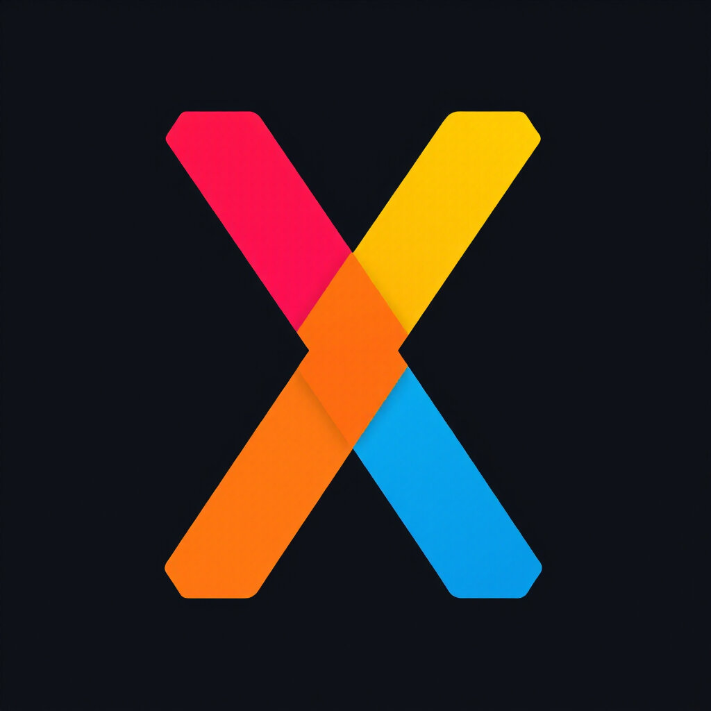 Vibrant X-Inspired Profile Picture – 3 Color Digital Art