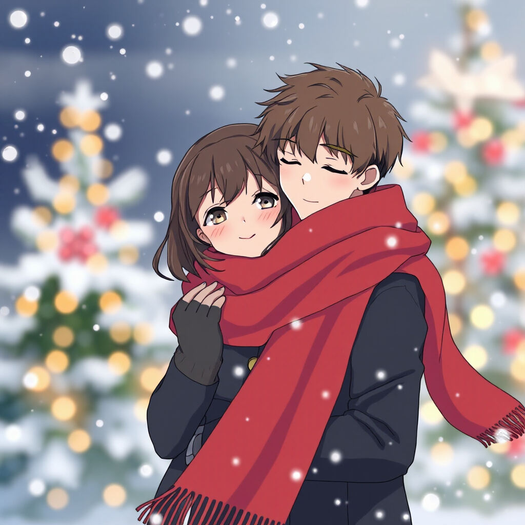 Wrapped Together | Cozy Couple PFP