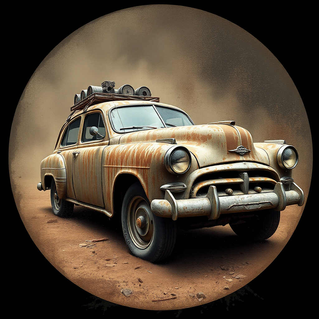 Carl grimes style car pfp 4k apocalyptic circle