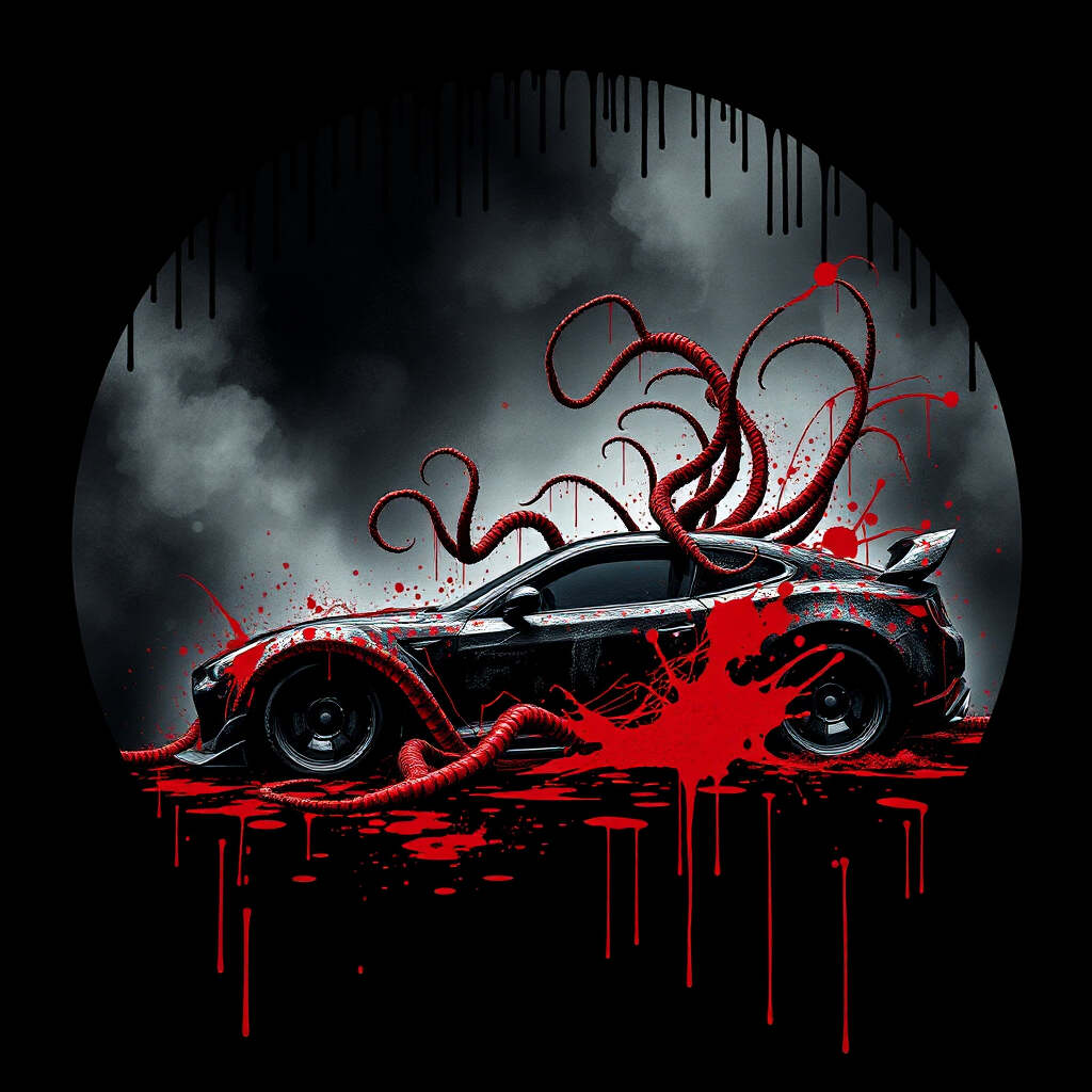 black background with organic color drips