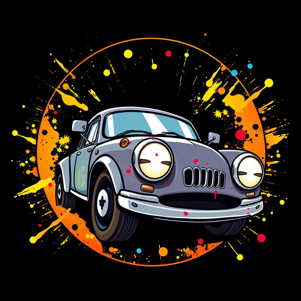 Cartoon car pfp 4k animated circle