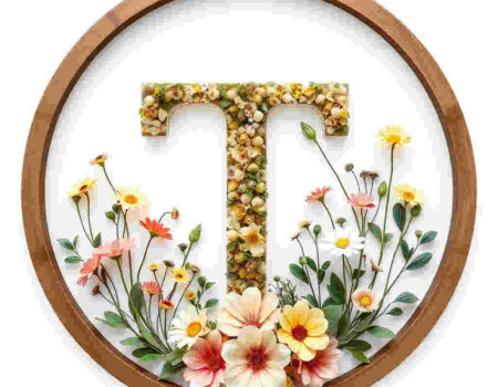 Floral T pfp 4k nature letter
