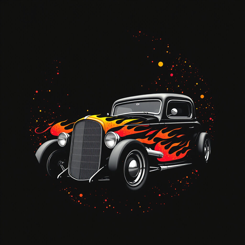 Text: Hot rod pfp 4k classic circle