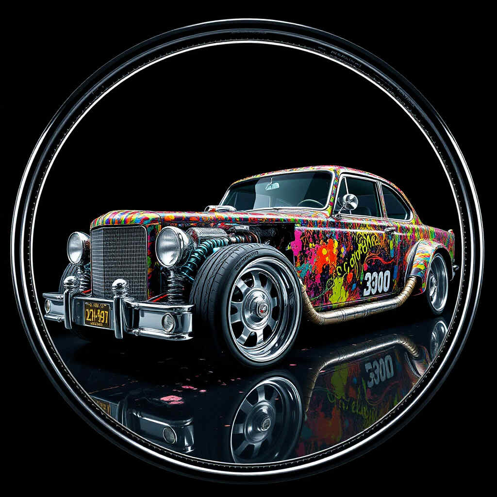 Lowrider car pfp 4k custom circle