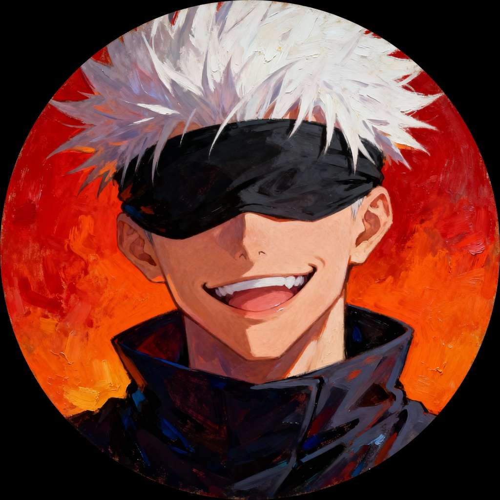 Official Gojo Satoru power state in circular anime profile photo