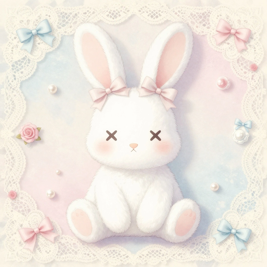 Coquette Miffy PFP – Feminine Bow Bunny Composition
