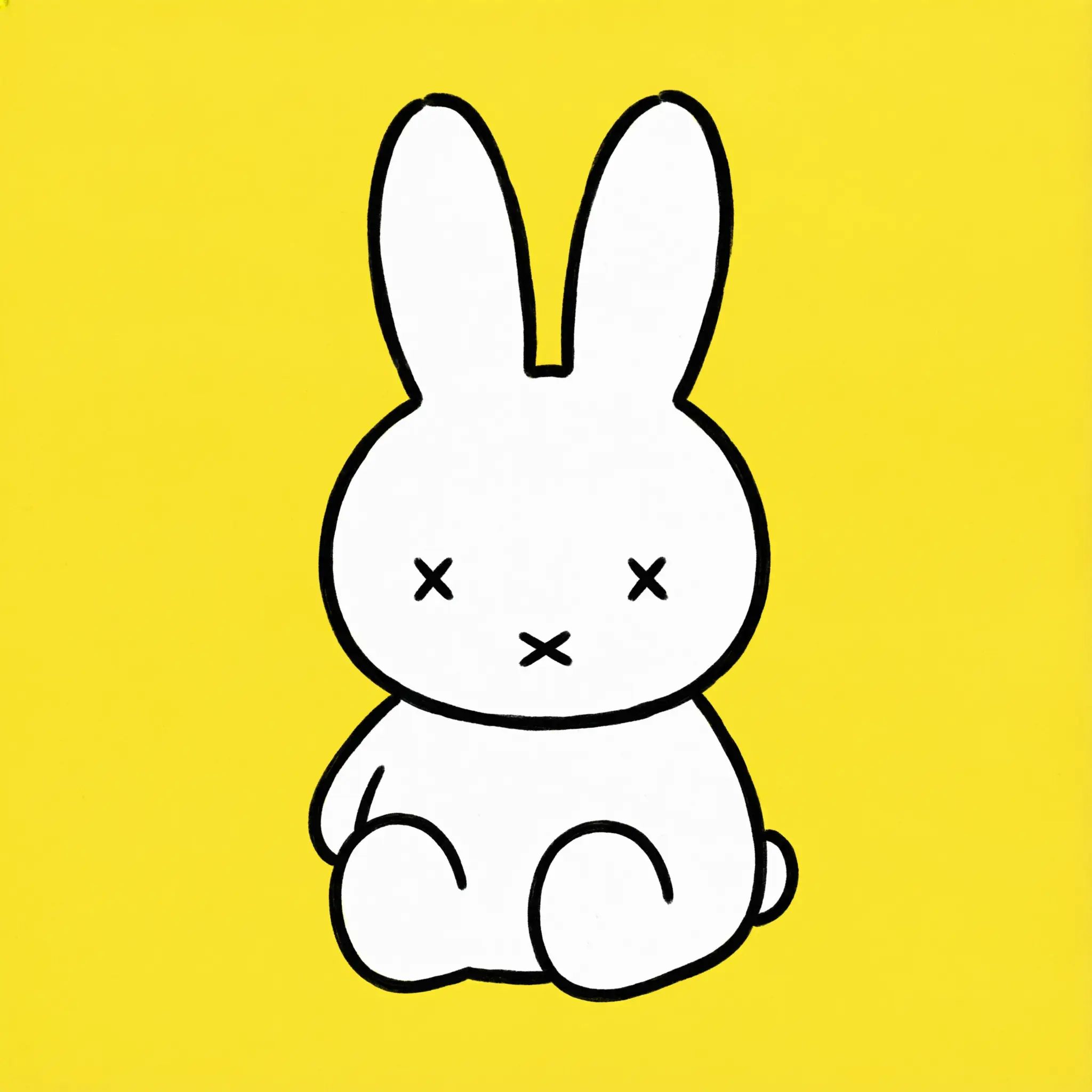 cute miffy white bunny character minimal profile picture