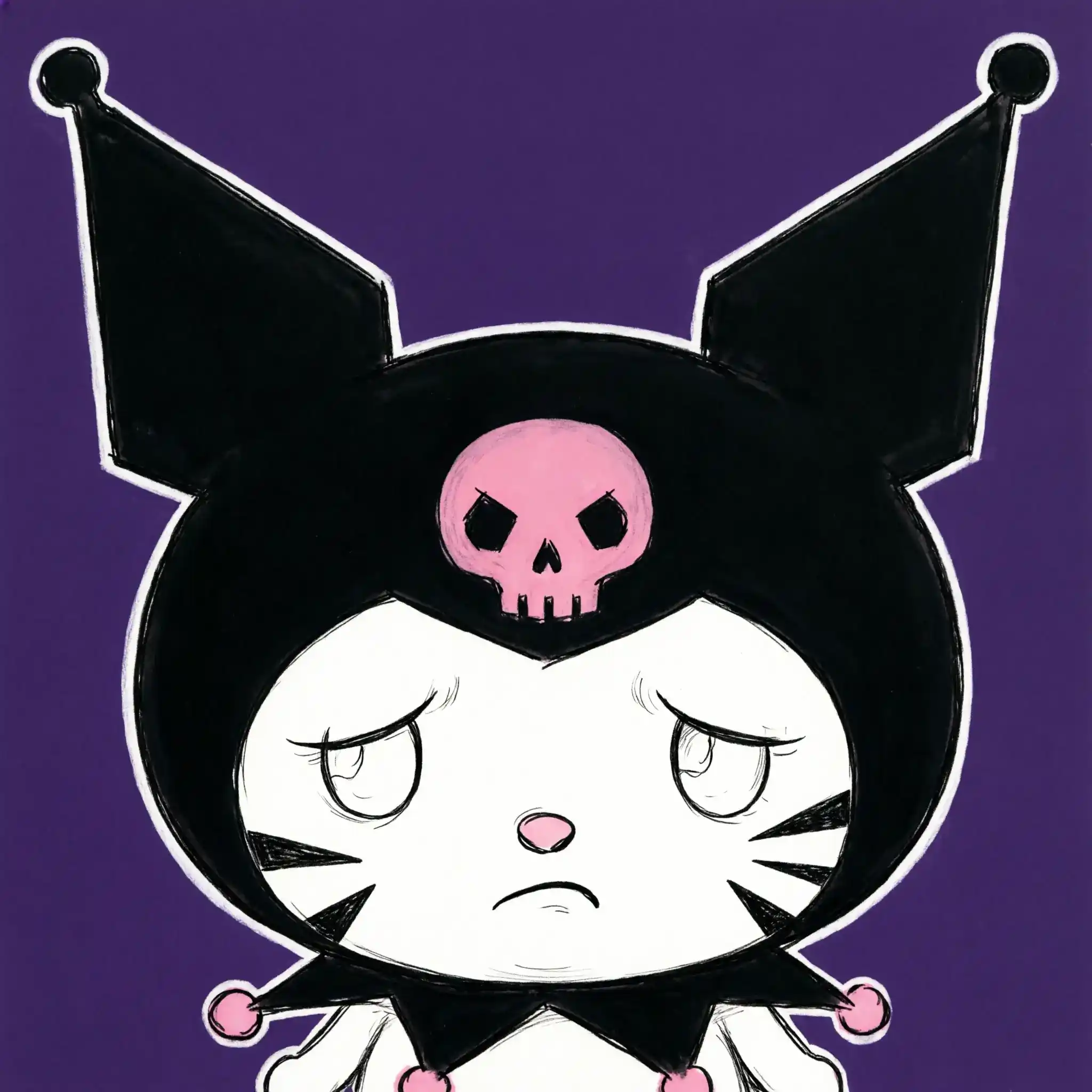 emo kuromi pfp dark aesthetic sanrio bunny