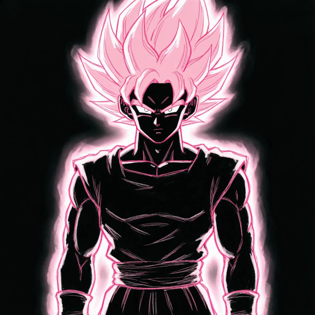 Goku Black PFP – Divine Dark Super Saiyan Rose