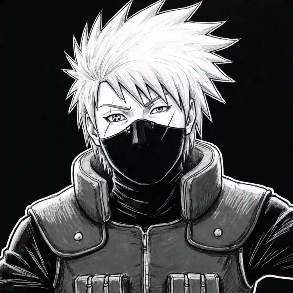 Kakashi Black PFP – Copy Ninja Sharingan