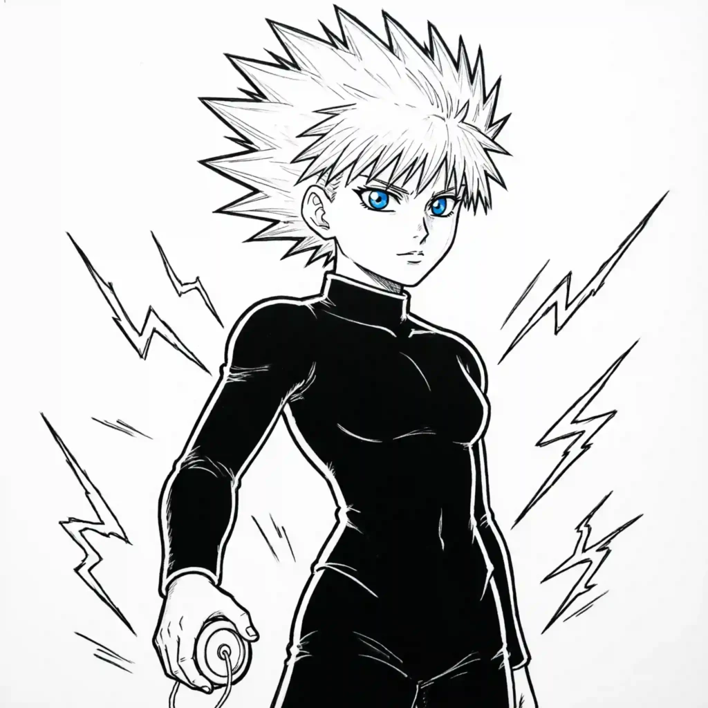 Killua Black PFP – Godspeed Lightning Assassin