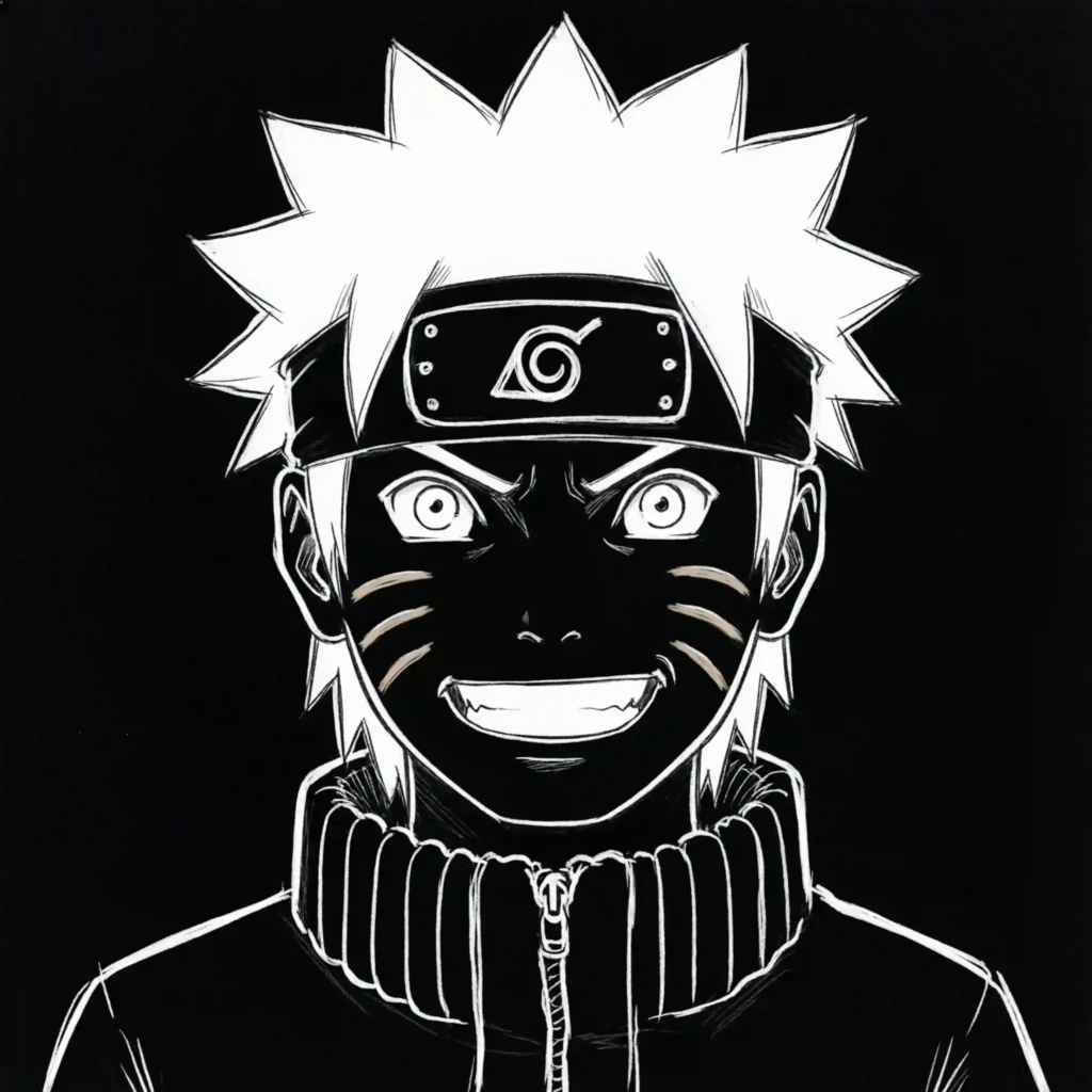 Naruto Black PFP – Nine Tails Jinchuriki