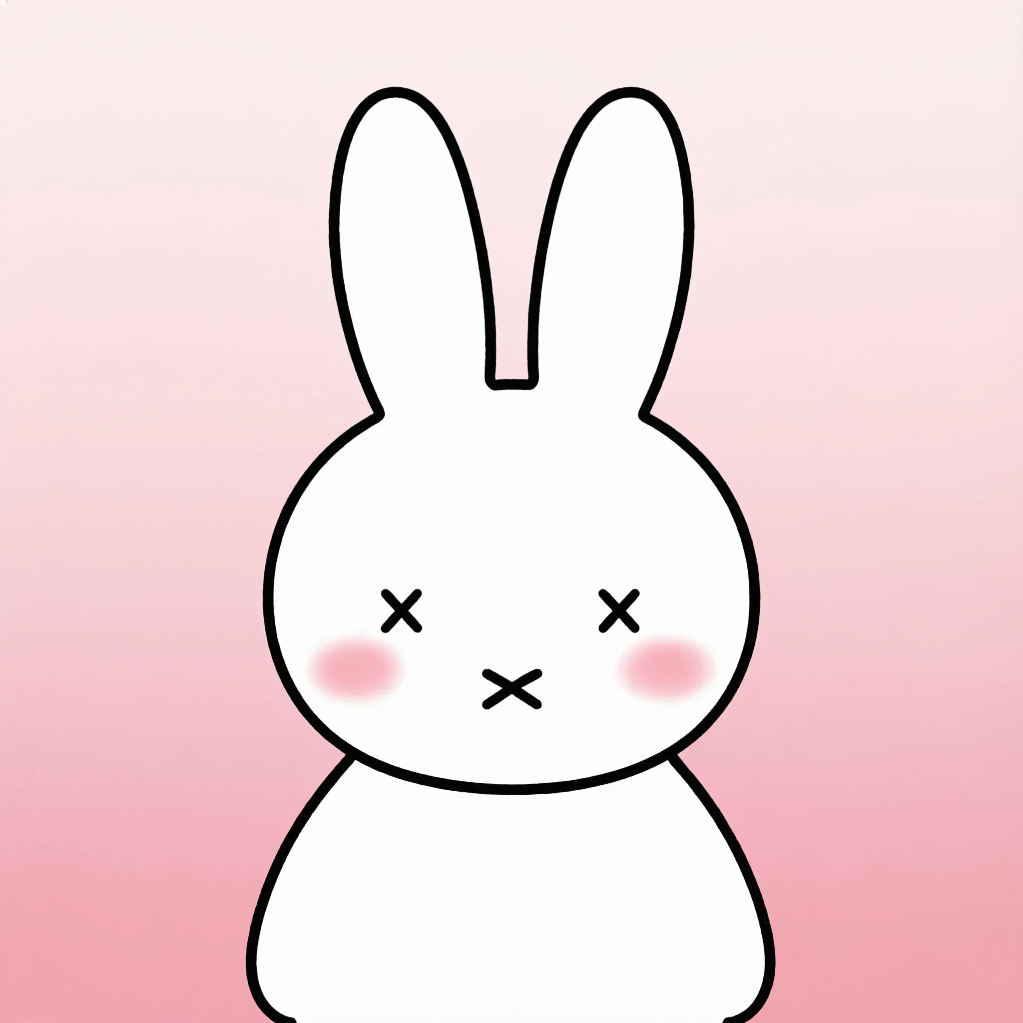 pink miffy white bunny character with pink theme profile picture