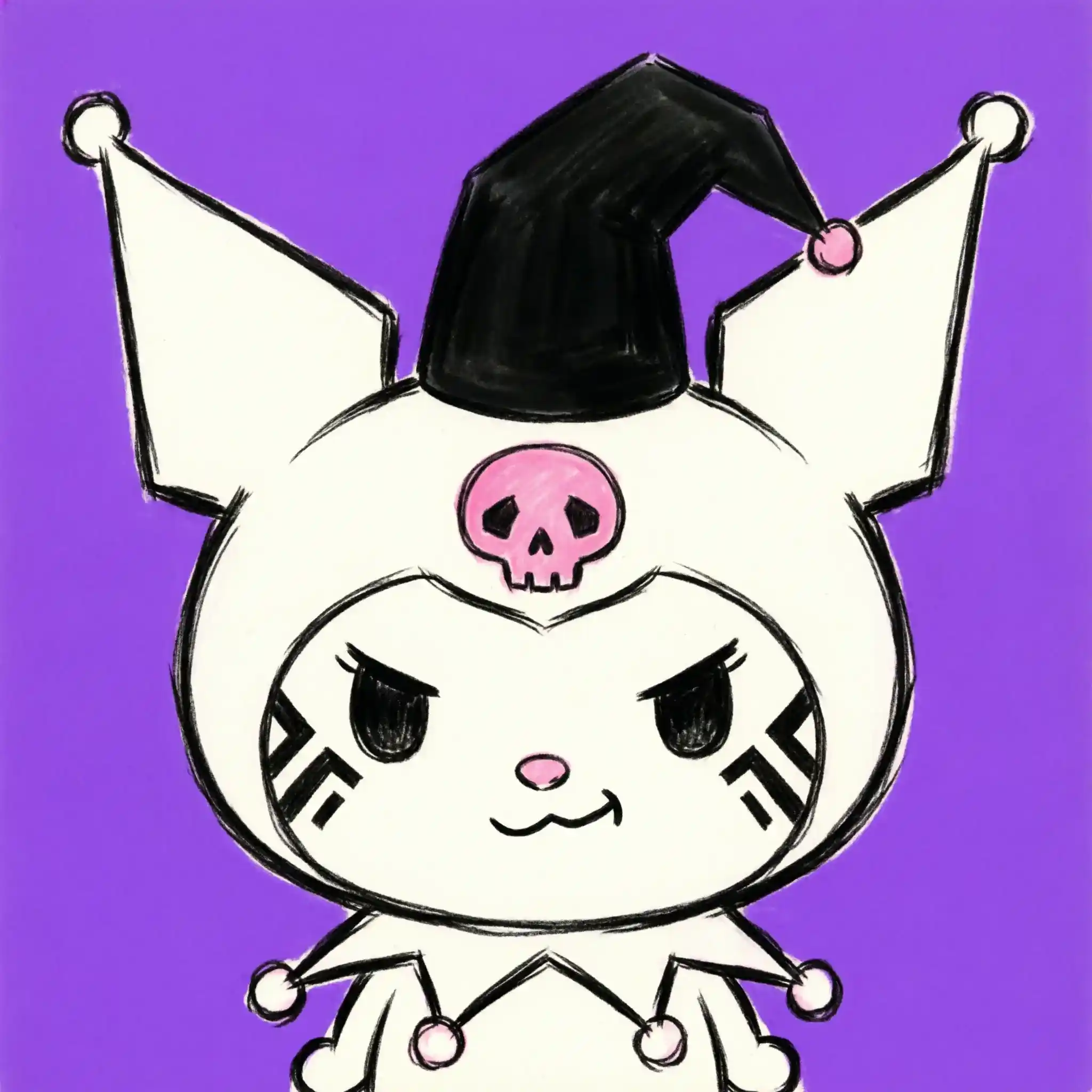 purple kuromi pfp sanrio bunny violet aesthetic