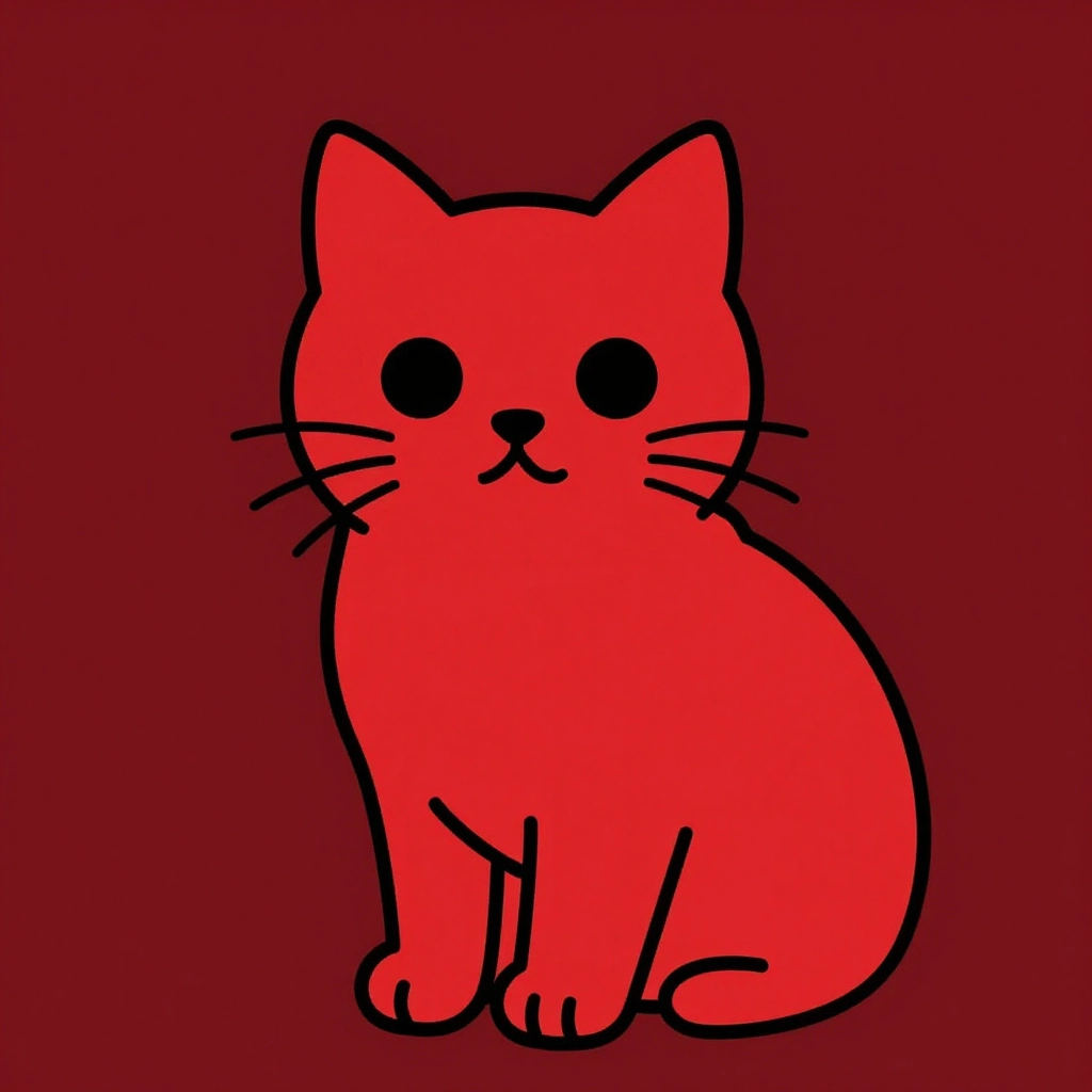 Red Cat PFP – Simple Drawing with Face Features