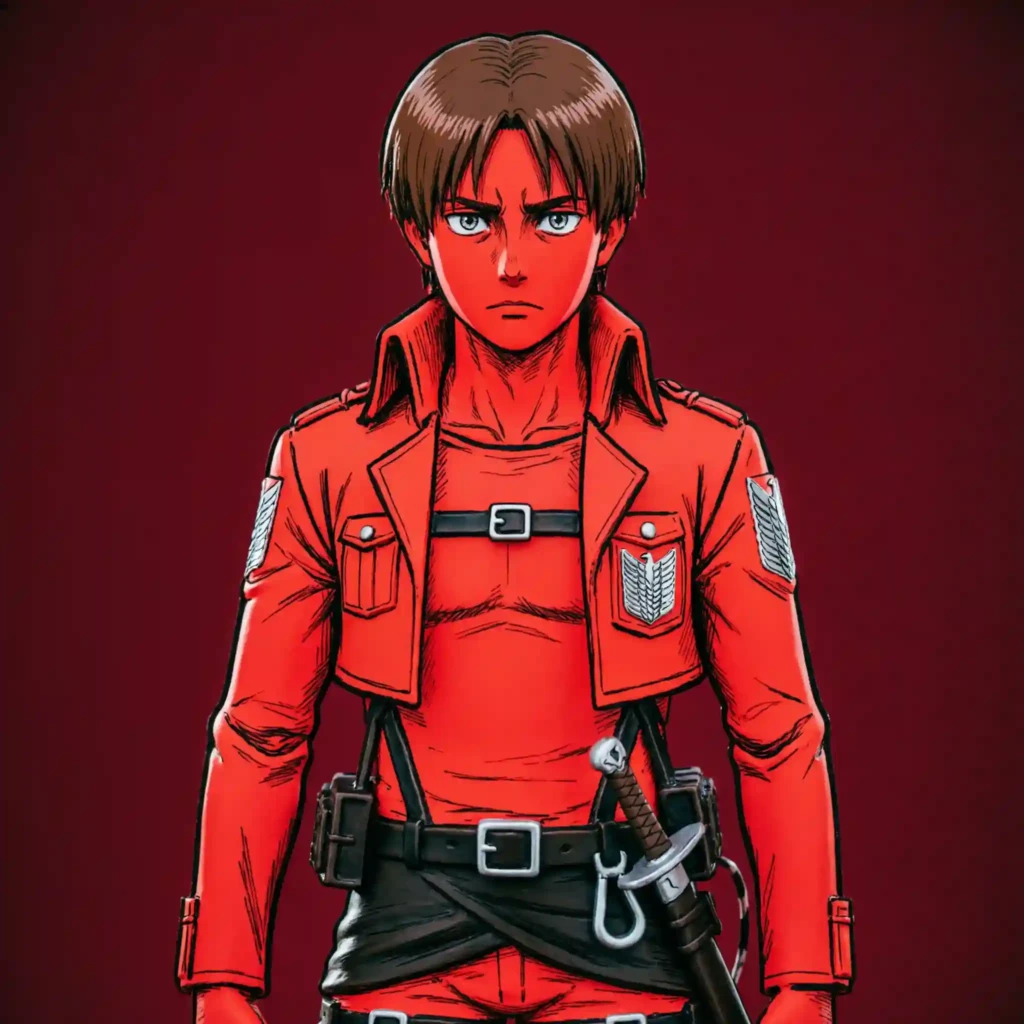 Red Eren PFP – Attack Titan Determined Eyes