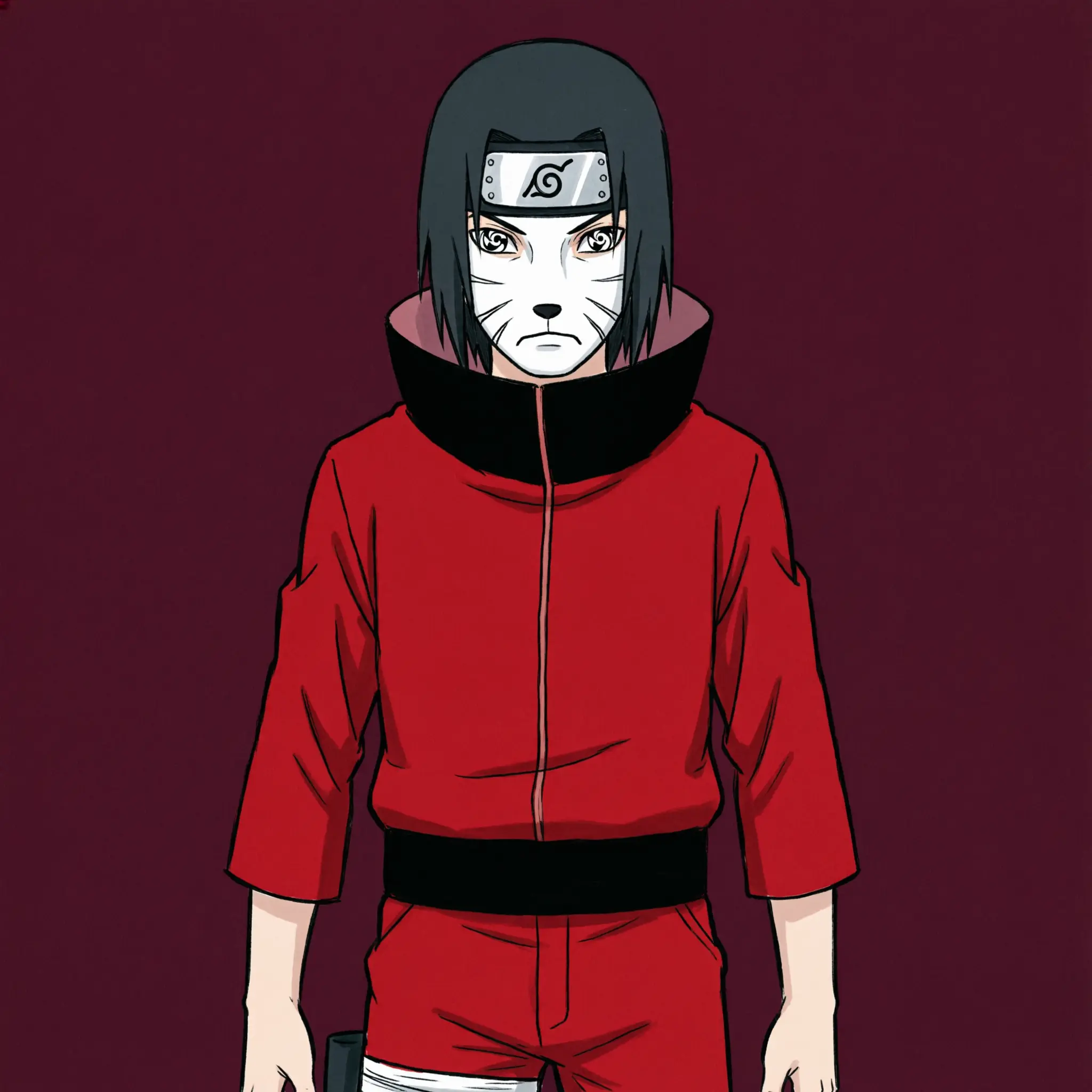 red itachi pfp sharingan eyes tragic hero