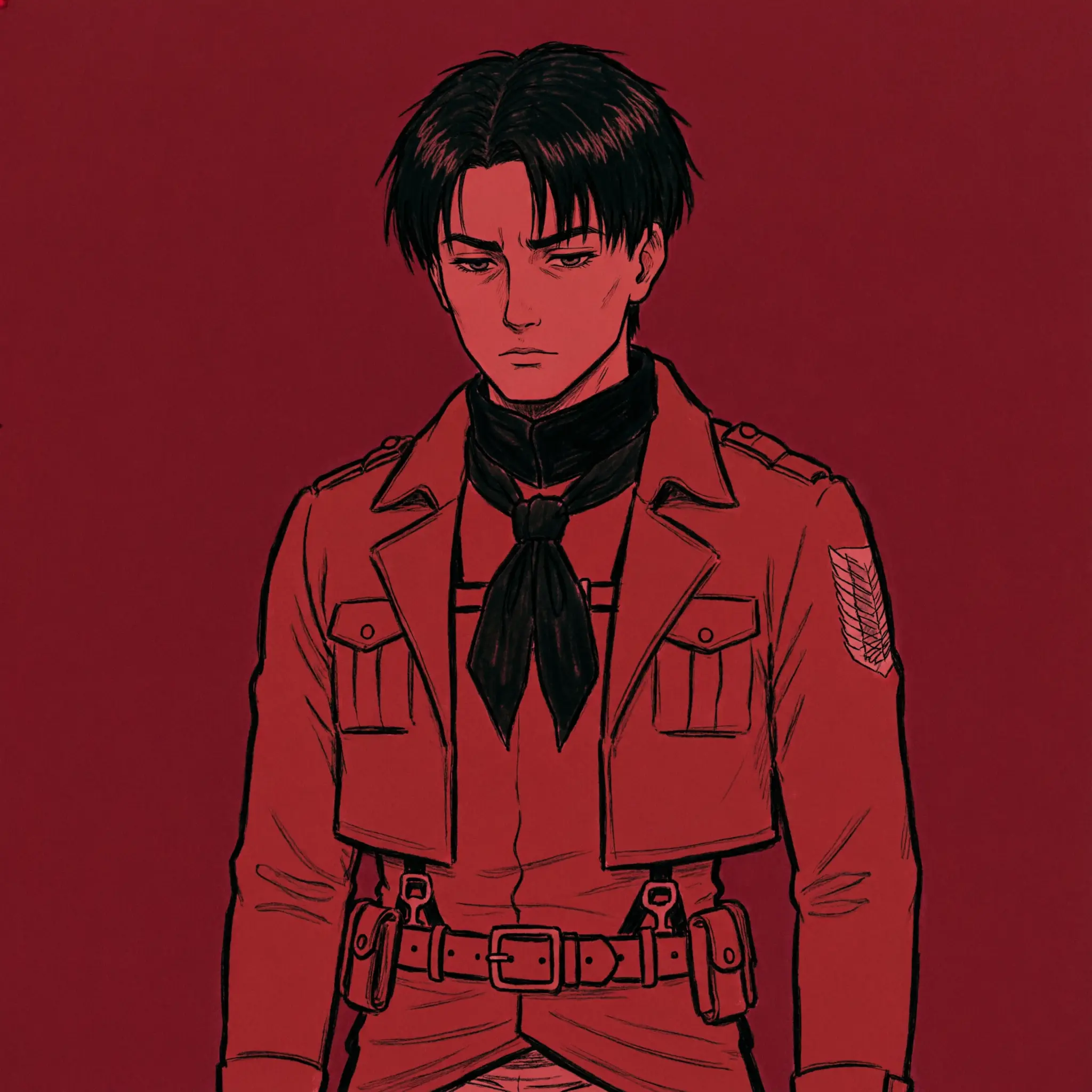 red levi pfp captain humanity strongest soldier