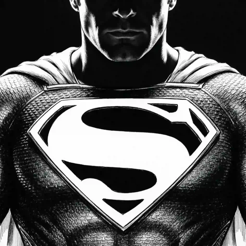 Superman Black PFP – Man of Steel Suit Close Up