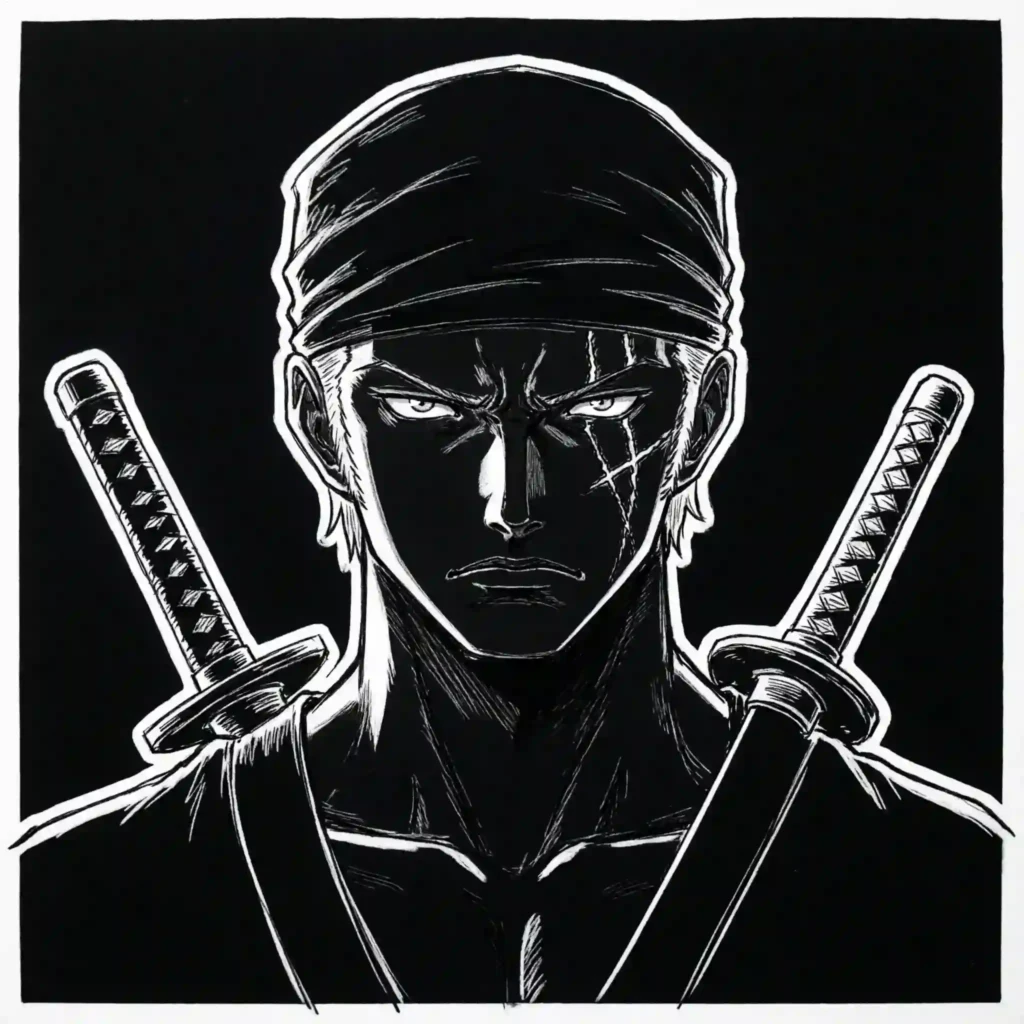 Zoro Black PFP – Three Swords Style