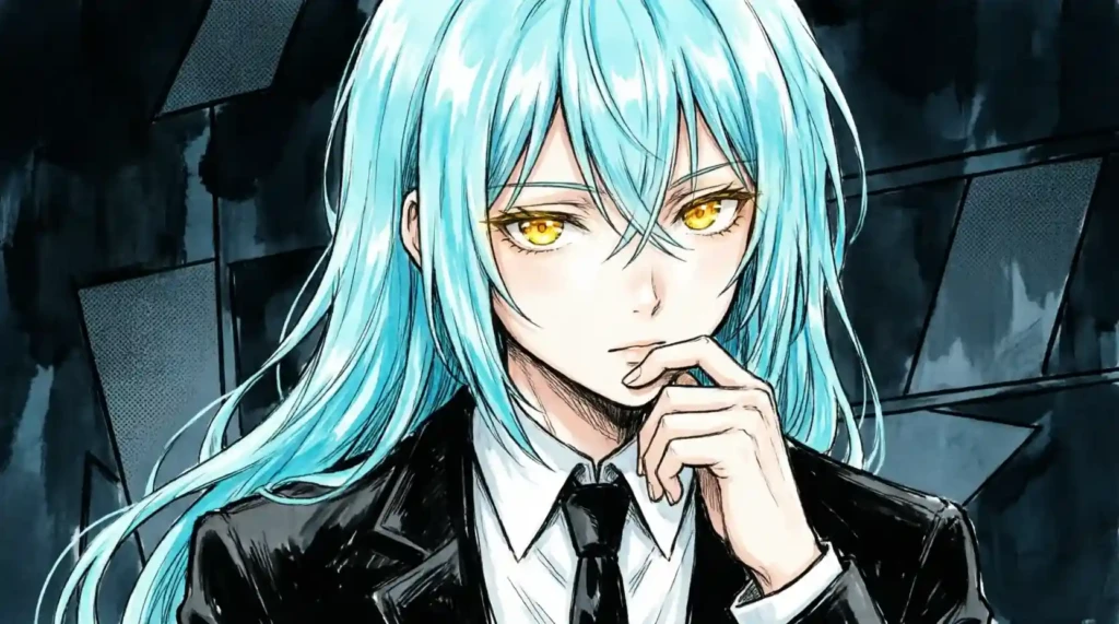 Rimuru Tempest Manga PFP – Blue Hair Golden Eyes Anime Profile Picture