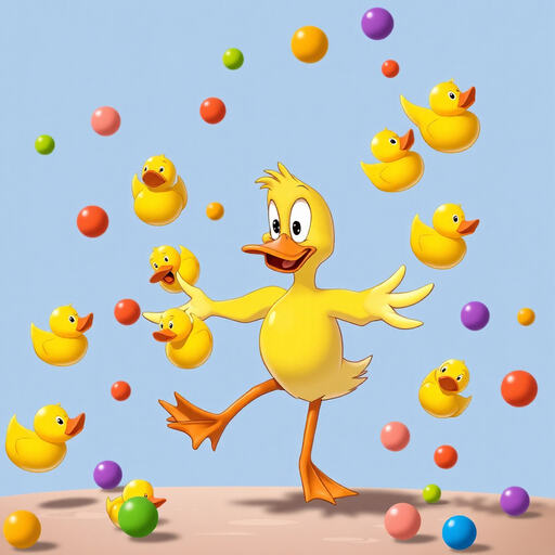Juggling Duck Drop Everything PFP