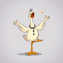 Yoga Duck Balance Struggle PFP