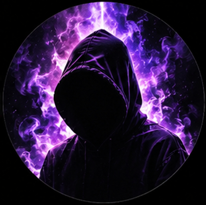 Anime boy pfp dark purple emo aesthetic character in a black hoodie with smoke background.